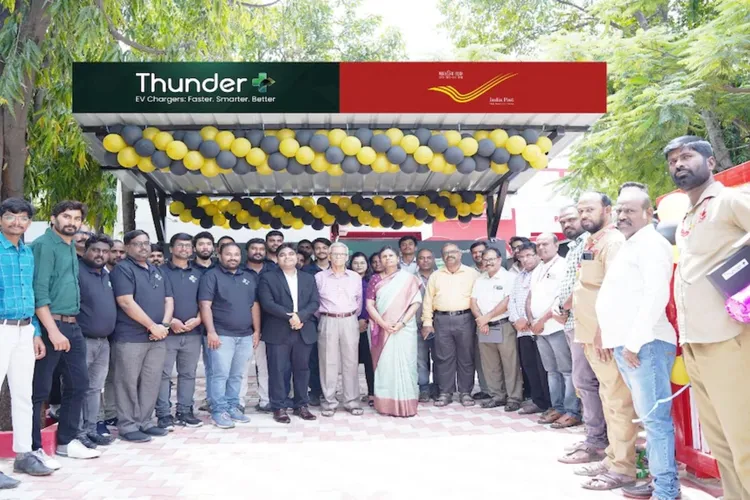 Thunder Plus launches India first post office EV charging station in Hyderabad