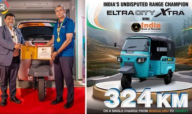 Greaves Eltra City XTRA Sets India Record with 324 km Single-Charge Run