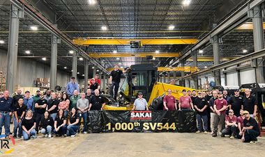 SAKAI Produces 1,000th SV544 Soil Compactor at Georgia