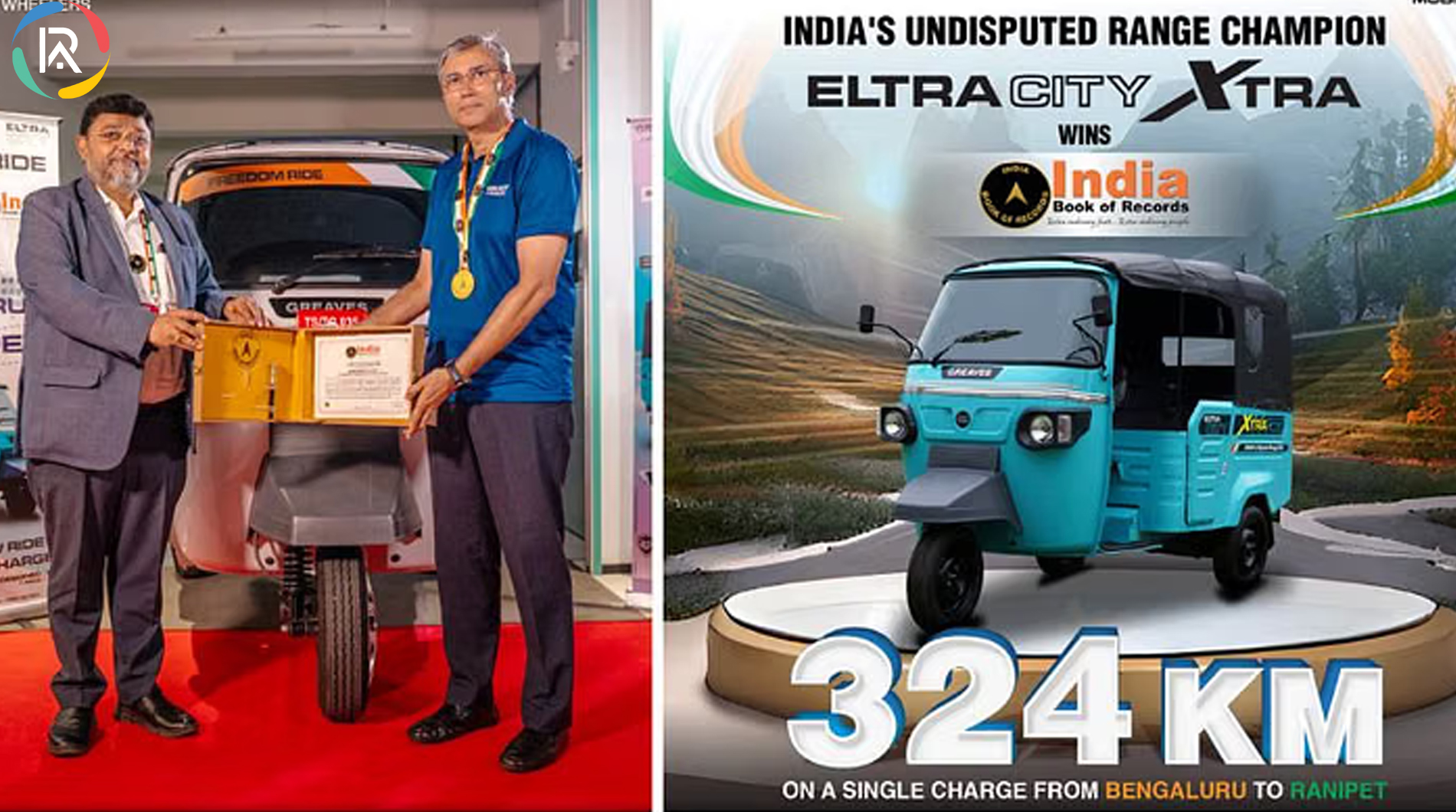 Greaves Eltra City XTRA Sets India Record with 324 km Single-Charge Run