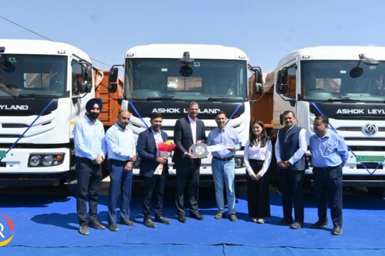 Ashok Leyland delivers AVTR 55T e-trucks to ASAT Logistics