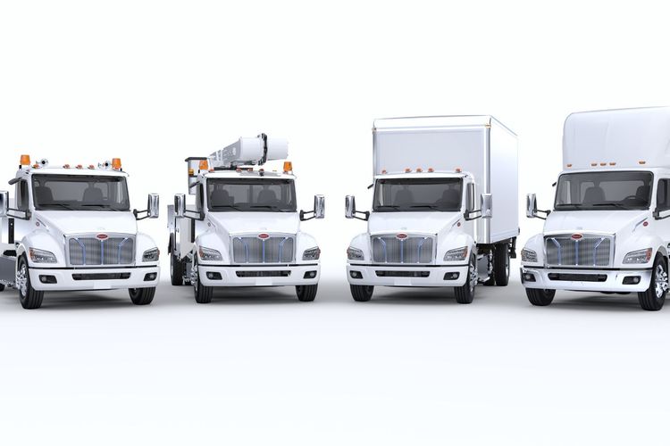 Peterbilt has introduced three new medium-duty e-trucks